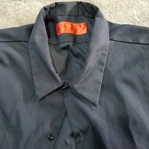 Dickies Charcoal Grey Button Up Uniform Shirt